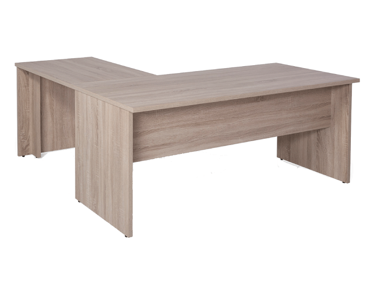 Mesa despacho serie Skala con pata metálica.